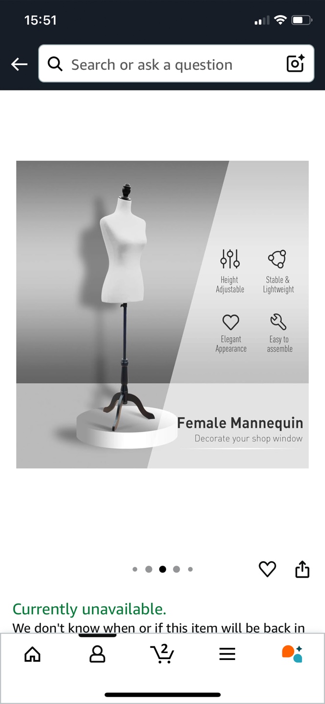 Female Mannequin Torso for dressmaking - photo 3