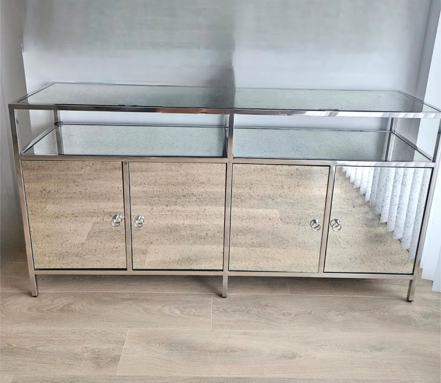 Mirrored Cabinet with Chrome Frame thumbnail