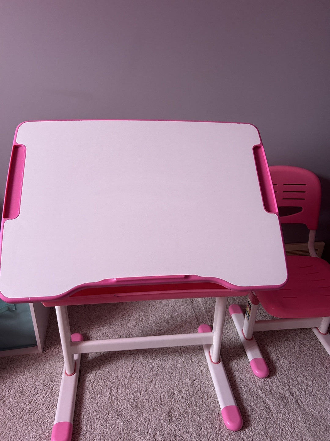 VIVO Pink Adjustable Children's Desk and Chair Set - photo 2