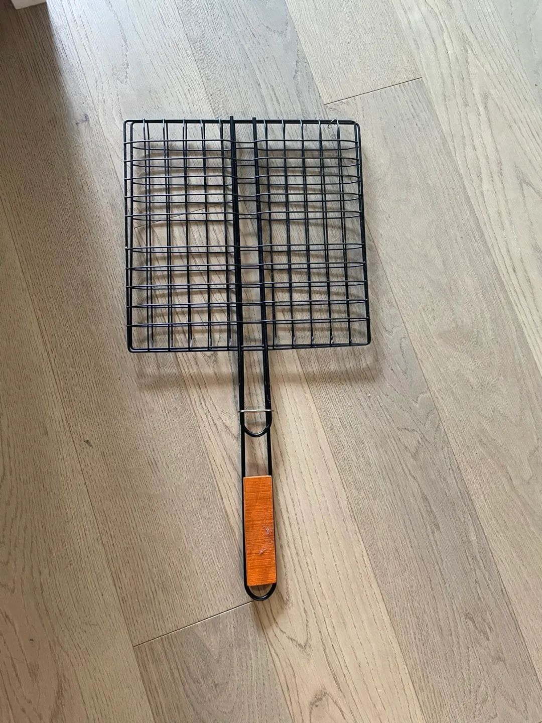 BBQ Grill Basket with Wood Handle thumbnail