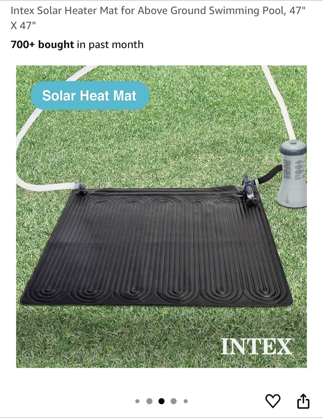 Intex Solar Heater Mat for Above Ground Pool - New - photo 3