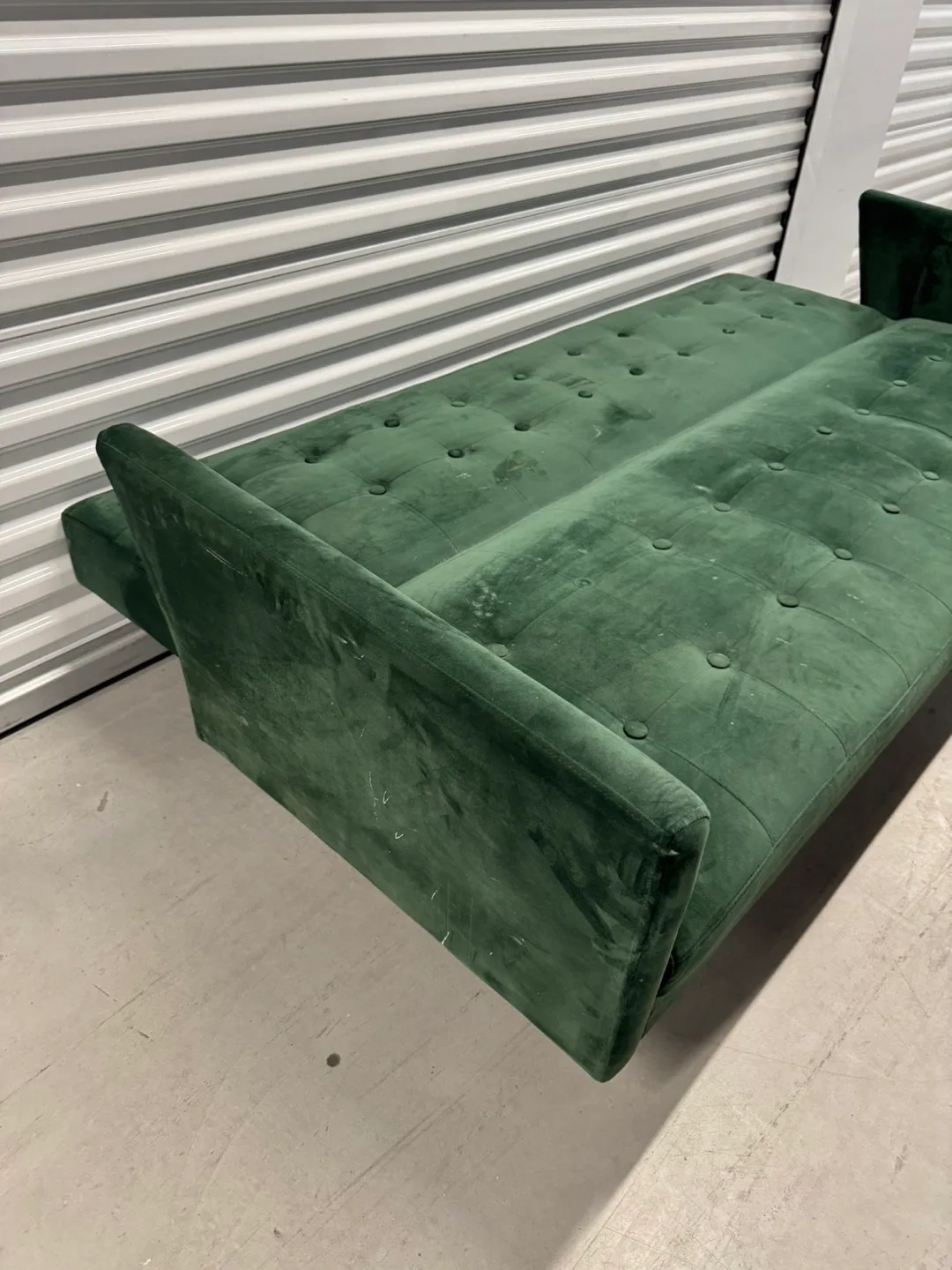 Wayfair Green Velvet Tufted Sofa bed (Delivery Available) image indicator(3)