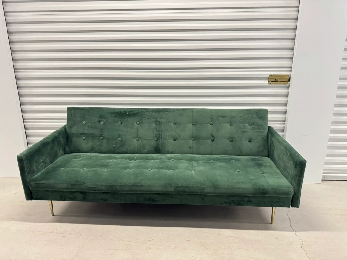 Wayfair Green Velvet Tufted Sofa bed (Delivery Available) image indicator(4)