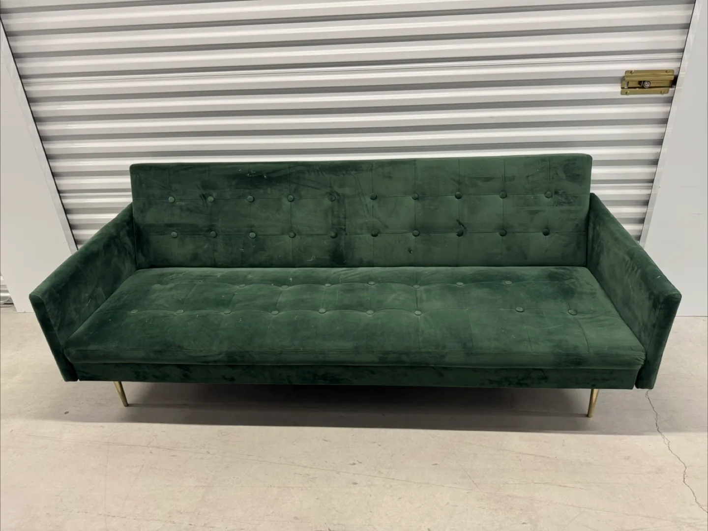 Wayfair Green Velvet Tufted Sofa bed (Delivery Available) image indicator(9)