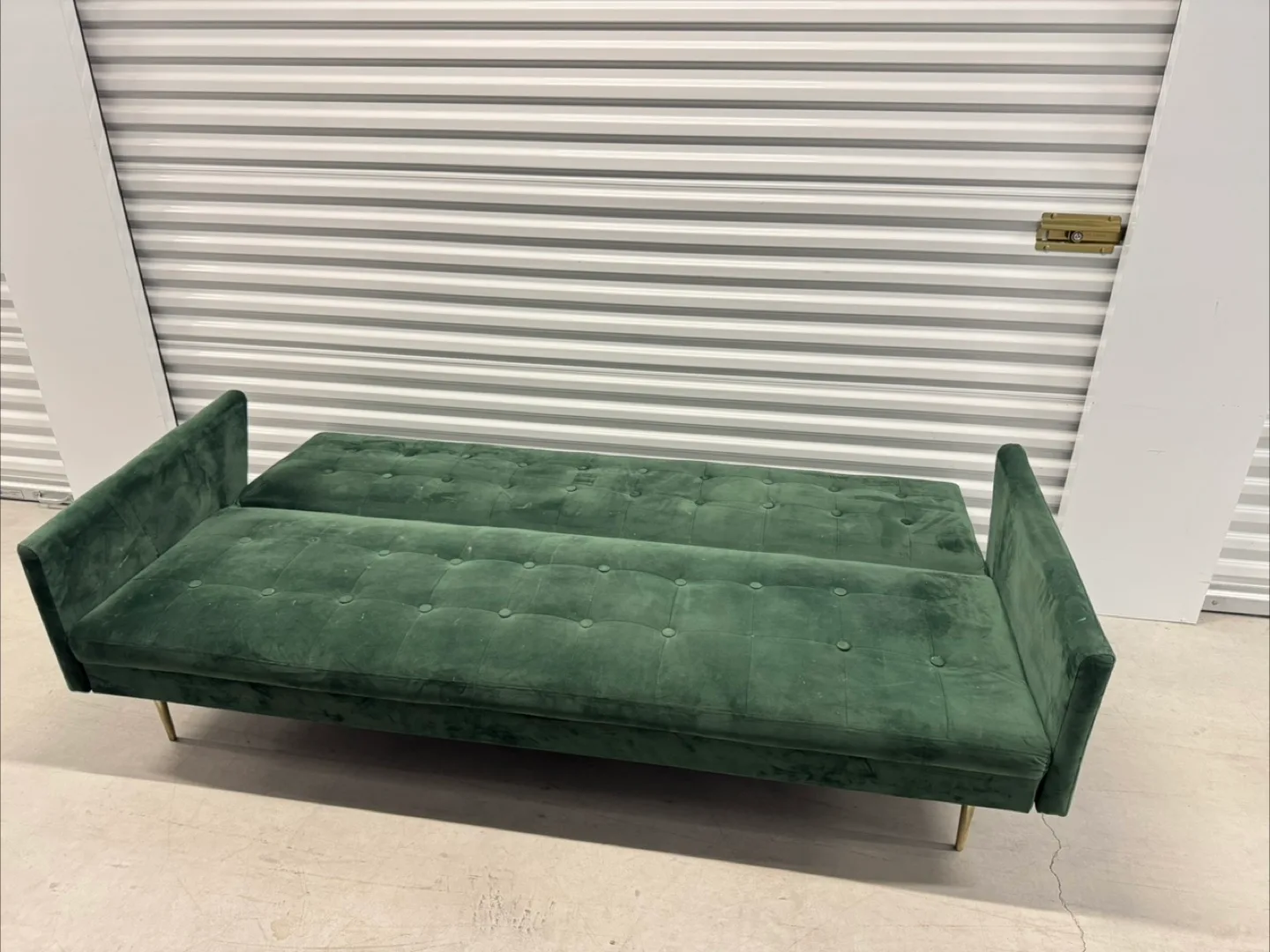 Wayfair Green Velvet Tufted Sofa bed (Delivery Available) image indicator(8)