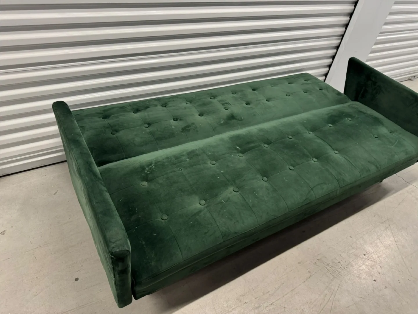 Wayfair Green Velvet Tufted Sofa bed (Delivery Available) image indicator(7)