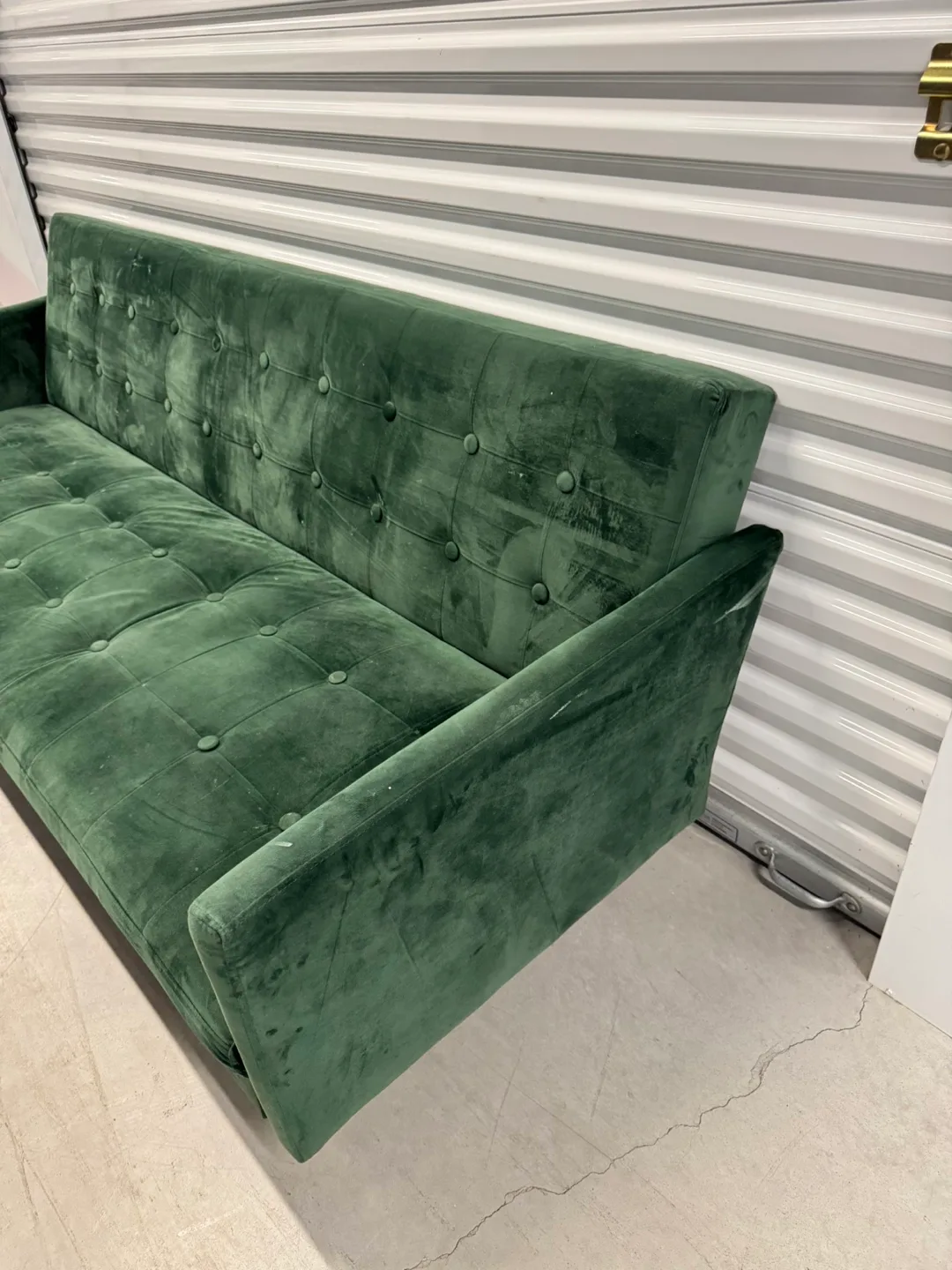 Wayfair Green Velvet Tufted Sofa bed (Delivery Available) image indicator(10)