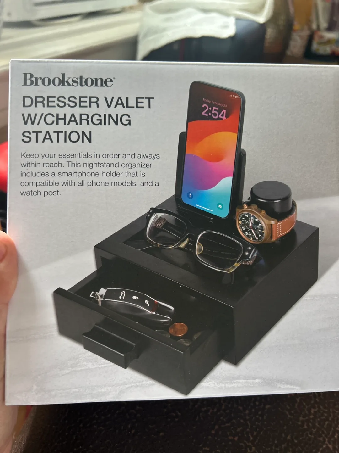 Brookstone Dresser Valet w/ Charging Station thumbnail