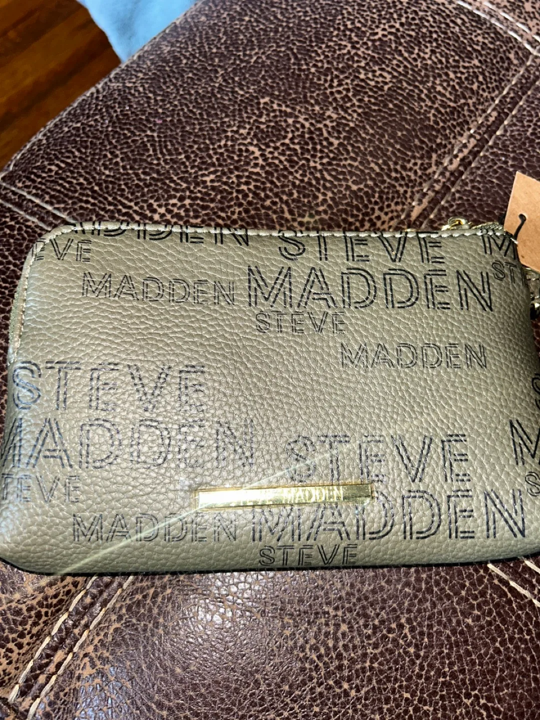 Steve Madden Olive Green Wristlet thumbnail