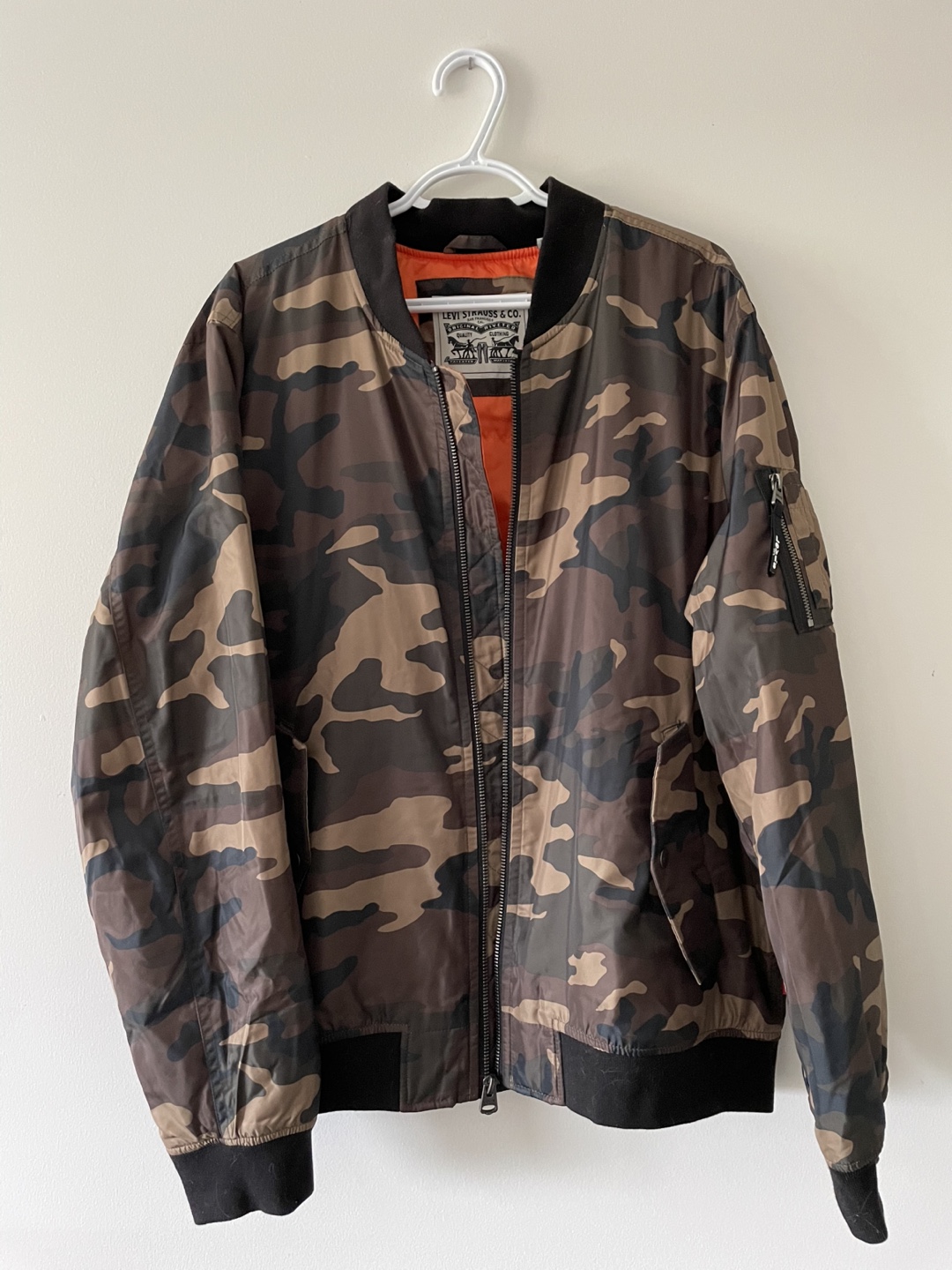 Levi Strauss & Co. Camo Bomber Jacket - XL