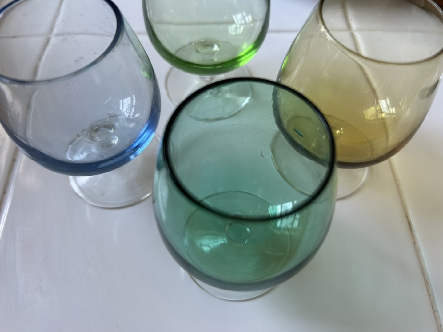 Colored Glass Brandy Snifters - Set of 4 - photo 2