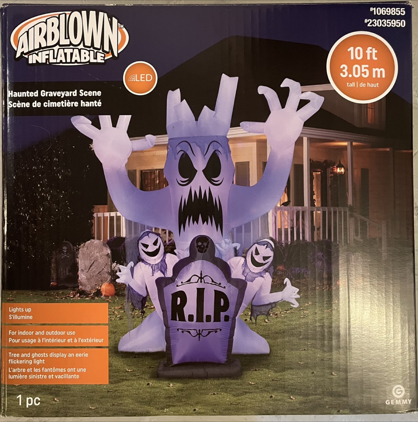 Airblown Inflatable Haunted Graveyard Scene - 10 ft