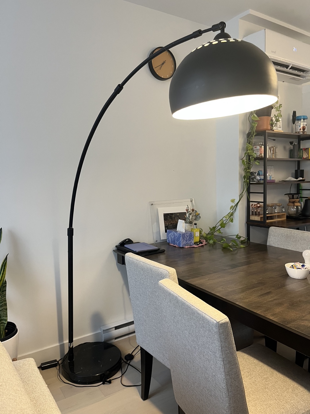 Black Arc Floor Lamp