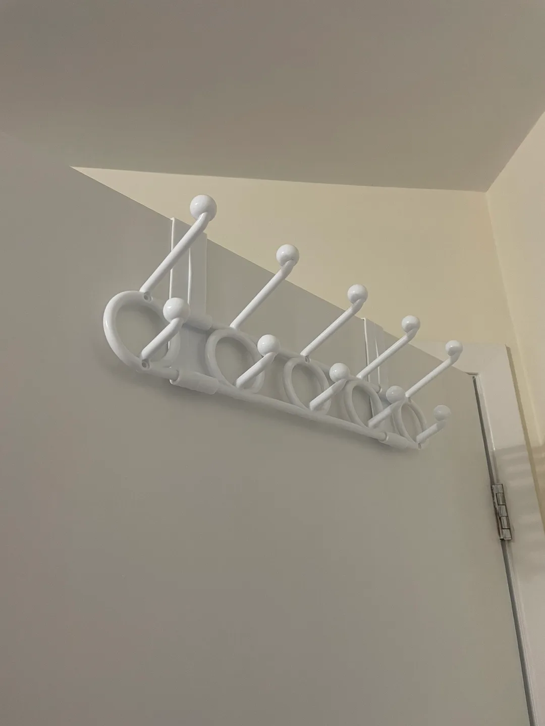 White Over-the-Door Hook Rack thumbnail
