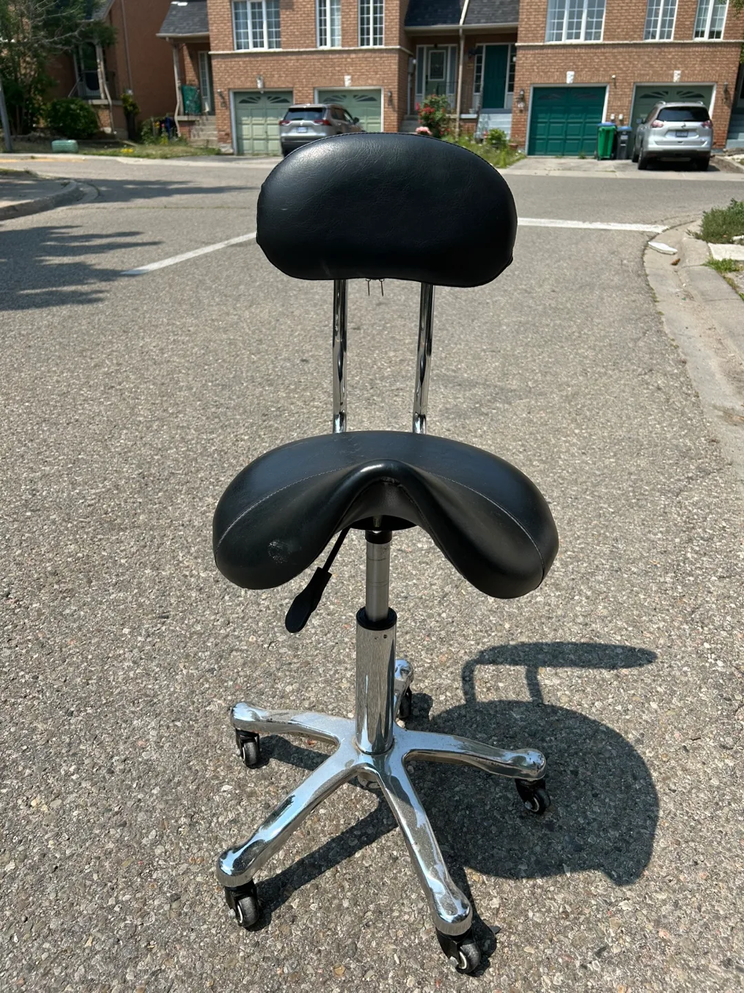 Black Saddle Stool Chair thumbnail