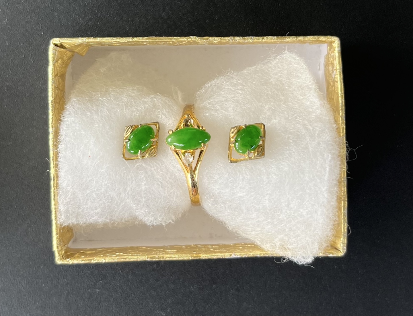 Jade Ring and Earring Set
