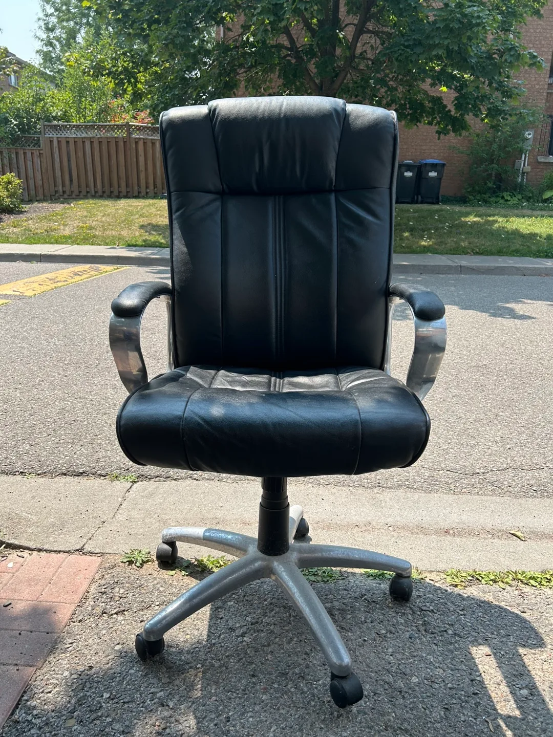 Black Leather Office Chair thumbnail