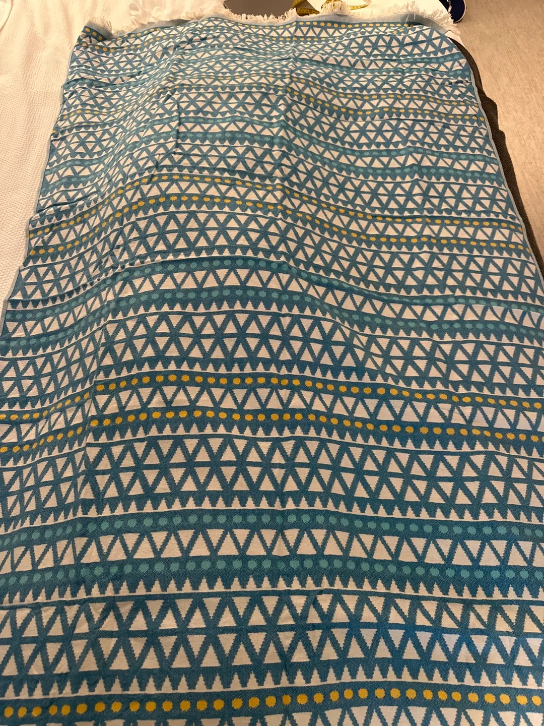 One Kings Lane Blue & White Throw Blanket thumbnail