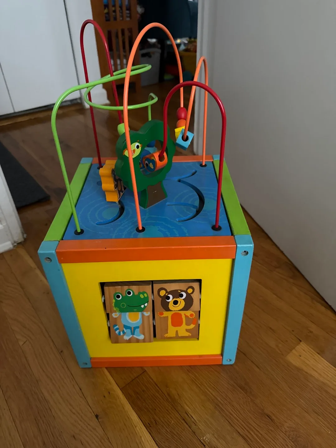 Wooden Activity Cube with Bead Maze thumbnail