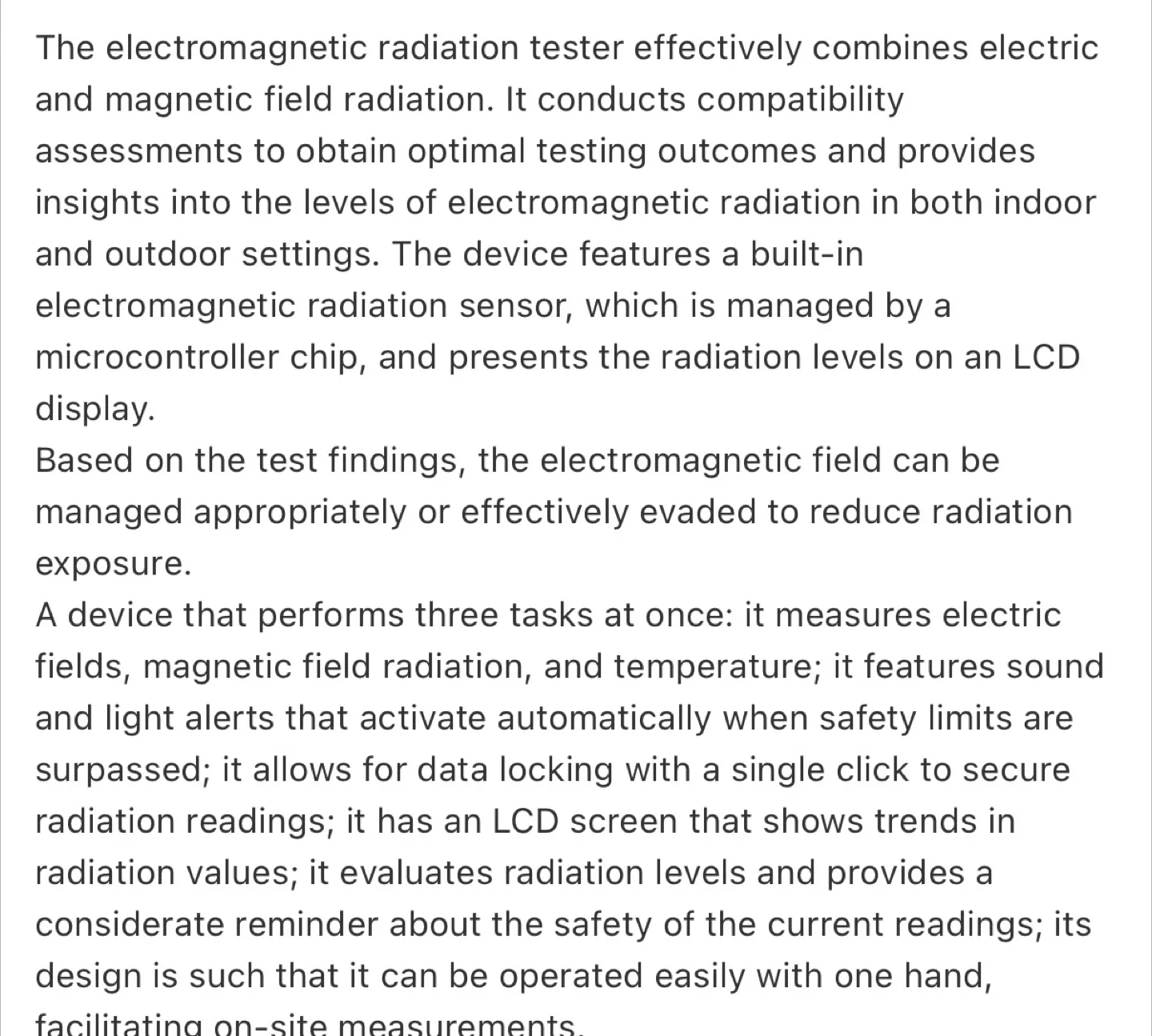 Digital Electromagnetic Field Meter image indicator(6)