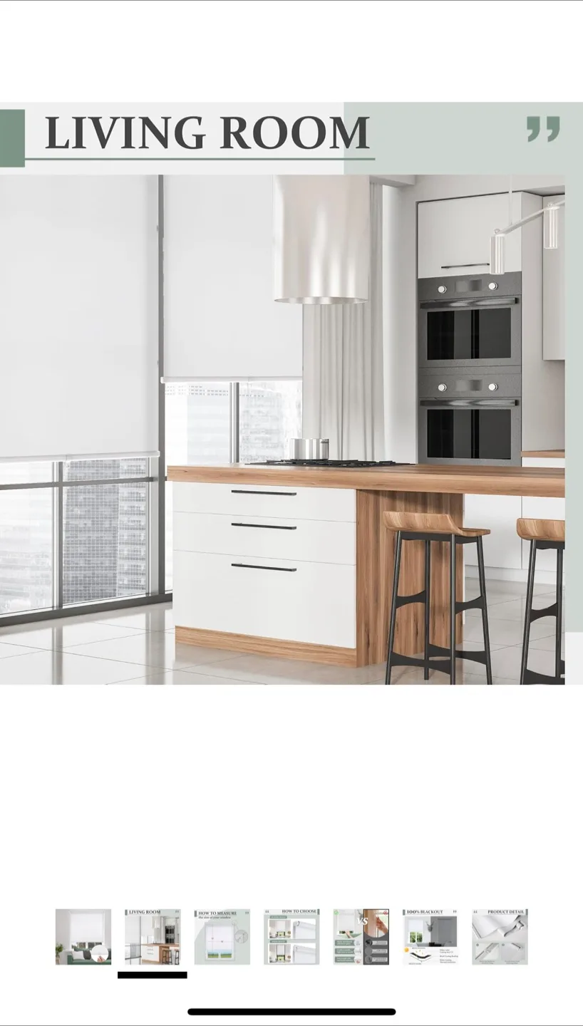 Bliwans Cordless Spring Roller Shades image indicator(2)