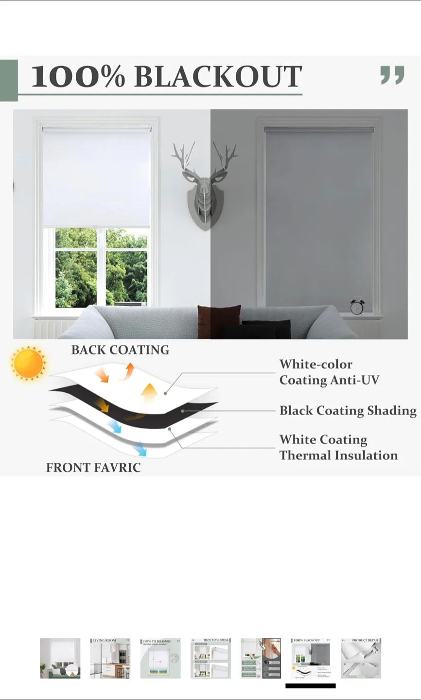 Bliwans Cordless Spring Roller Shades image indicator(5)