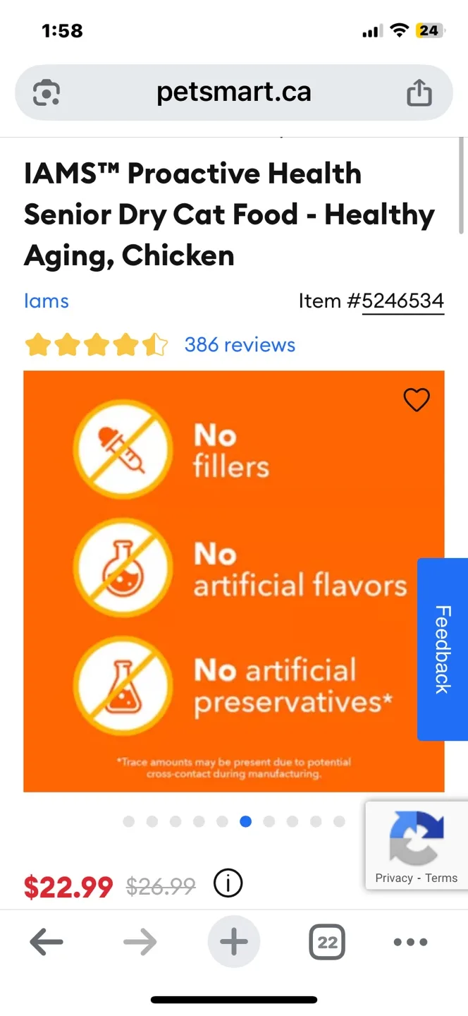 HUGE Iams senior cat food. 3.18 kg / 7 pounds image indicator(3)