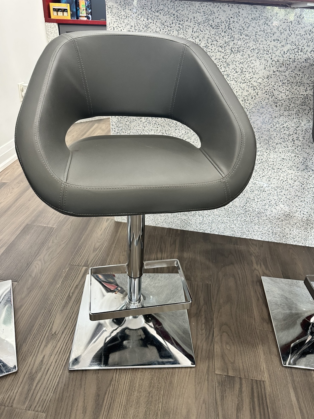 Set of 4 Grey Bar Stools