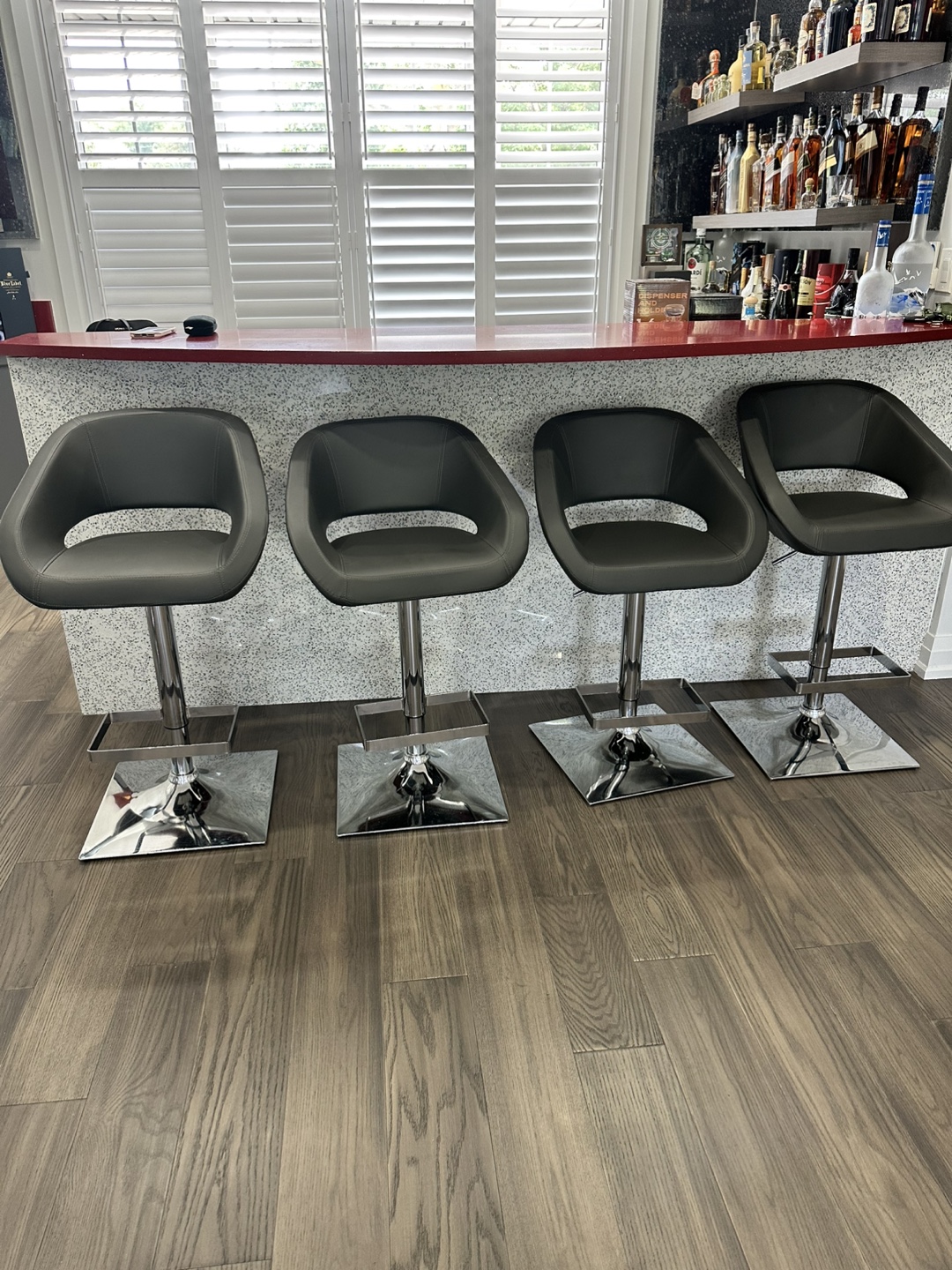 Set of 4 Grey Bar Stools - photo 3