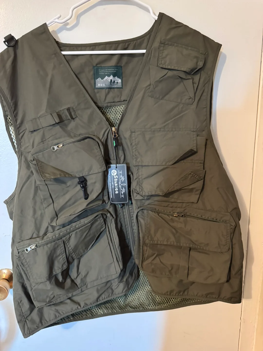 Saukiee Fishing Vest - Olive Green thumbnail