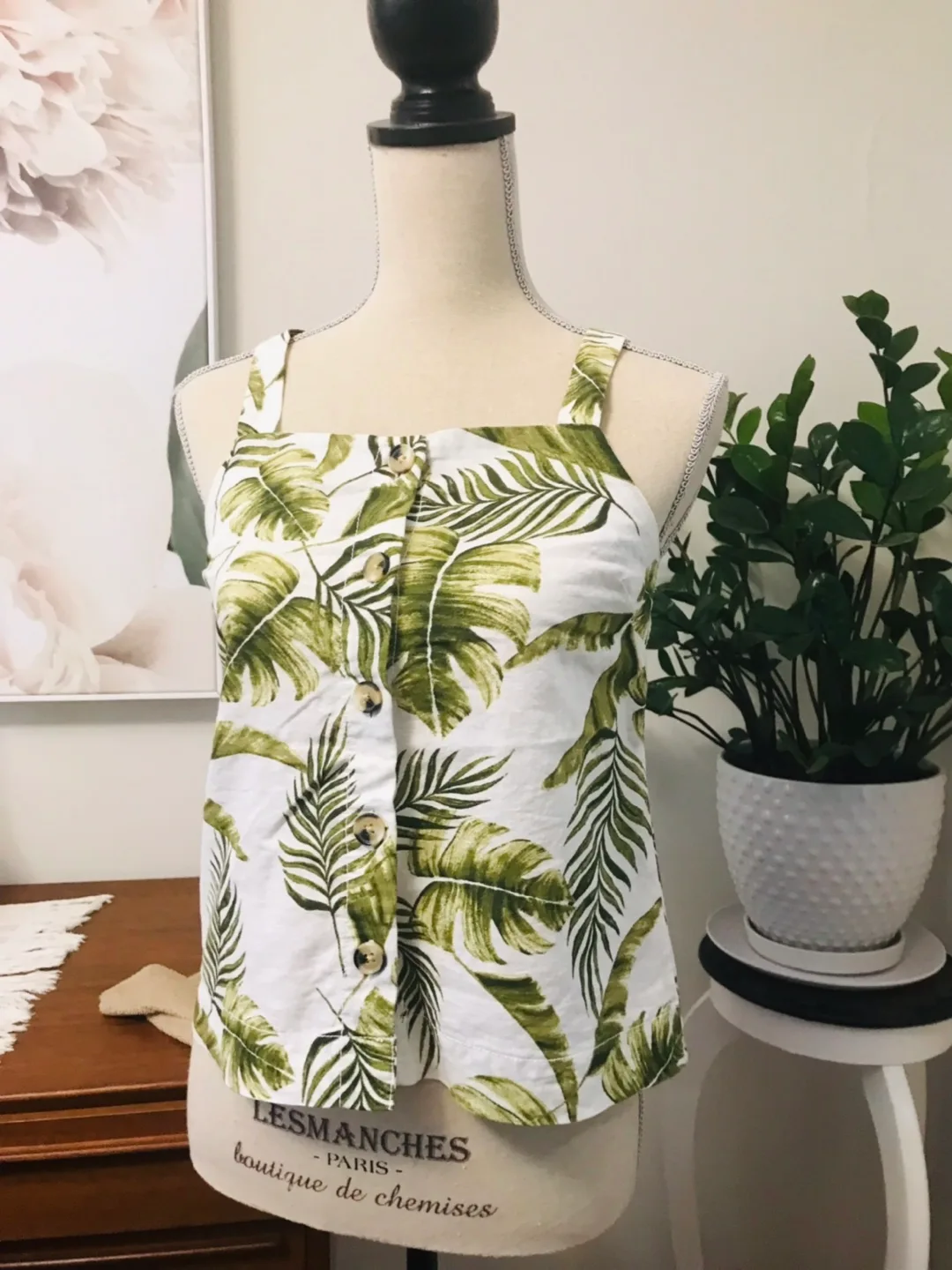 Summer top -XS fits also S - linen thumbnail