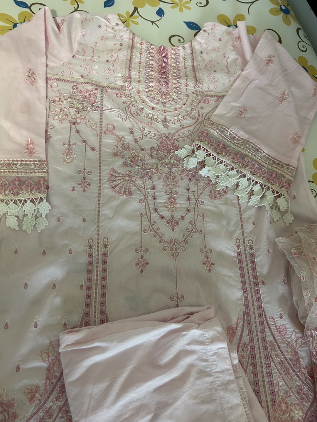 Pink Embroidered Shalwar Kameez Suit - photo 2