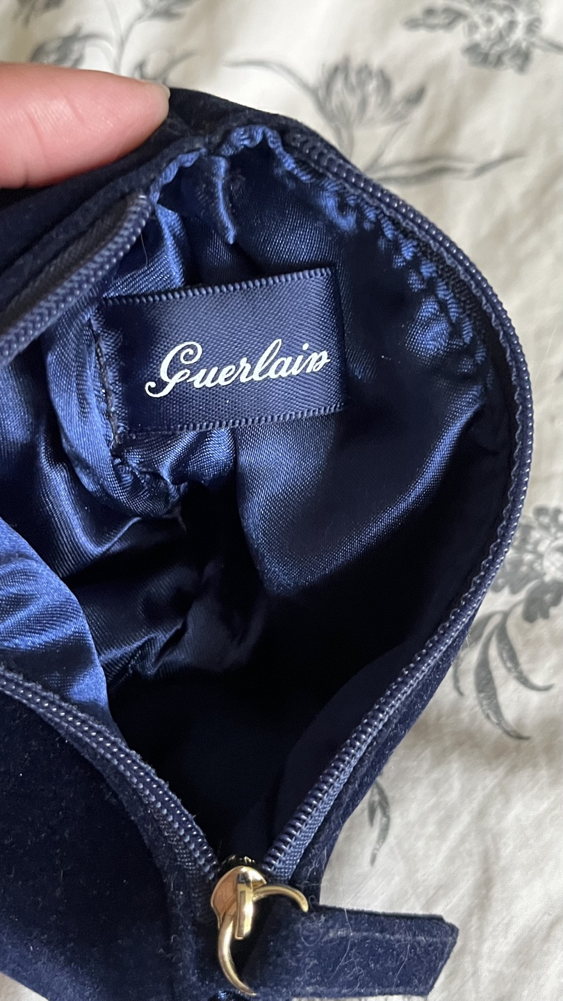 Guerlain Navy Blue Velvet Make Up Bag