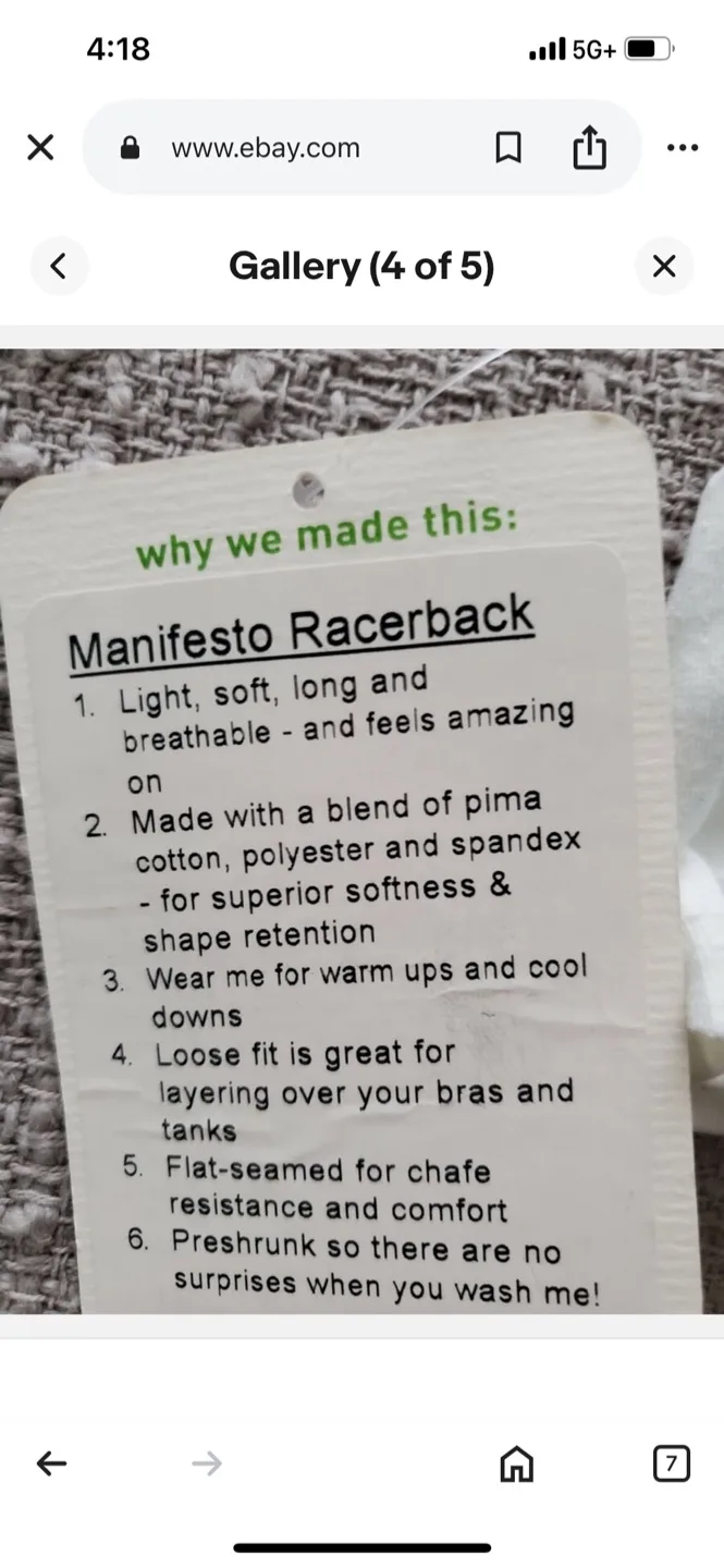 Lululemon Manifesto Racerback Tank Top image indicator(3)