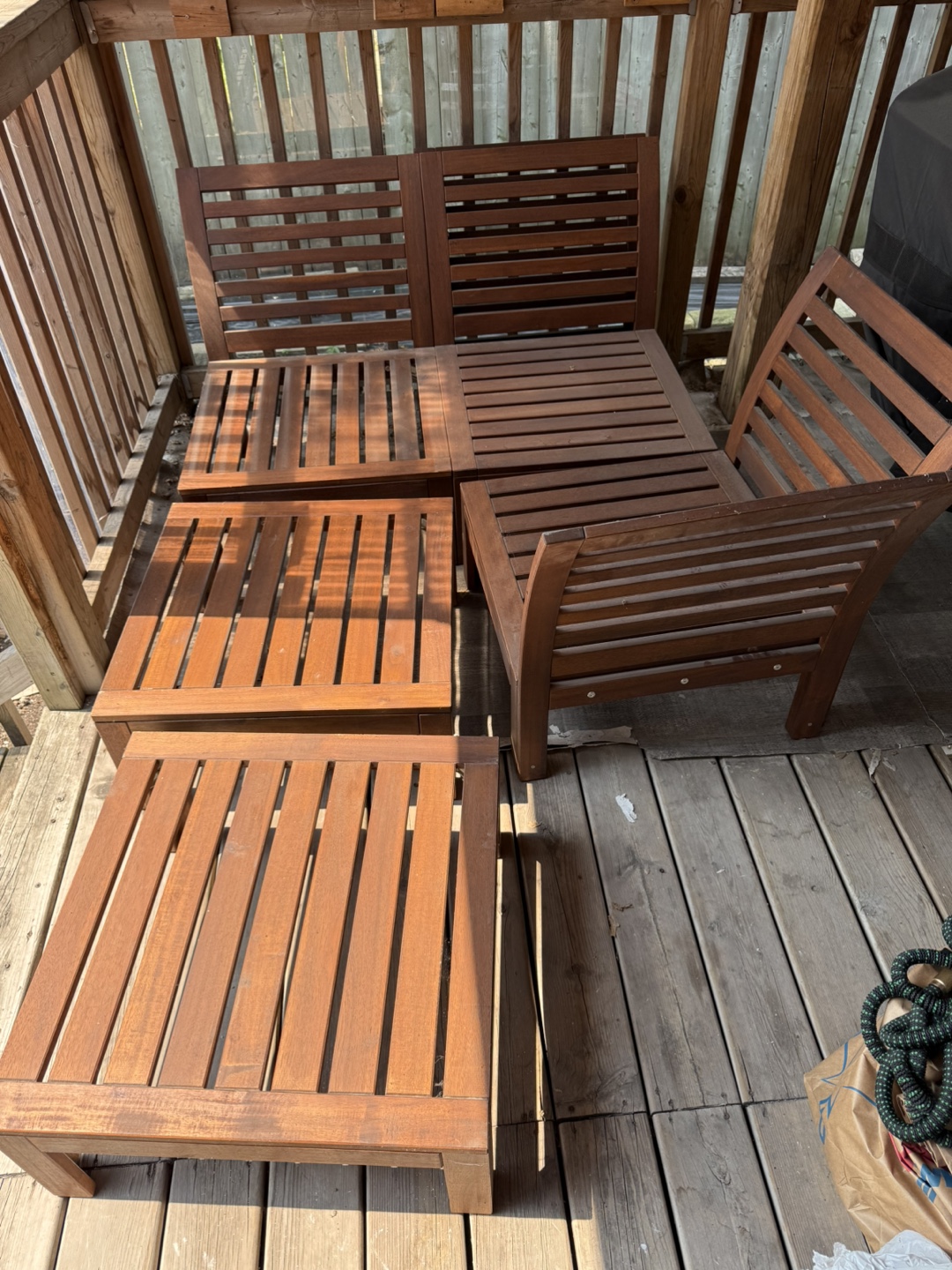 IKEA APPLARO Patio Furniture - 3-seater and tables - photo 2