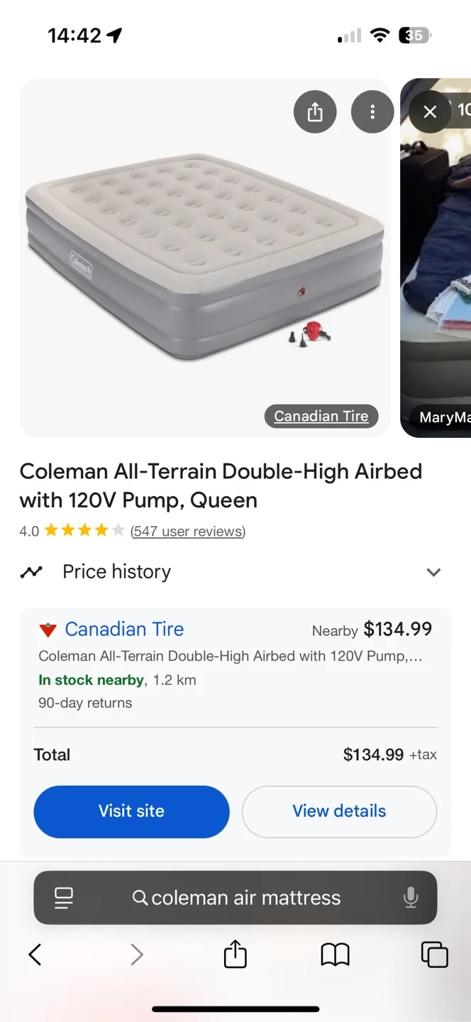 Coleman All-Terrain Queen Airbed with Pump image indicator(2)