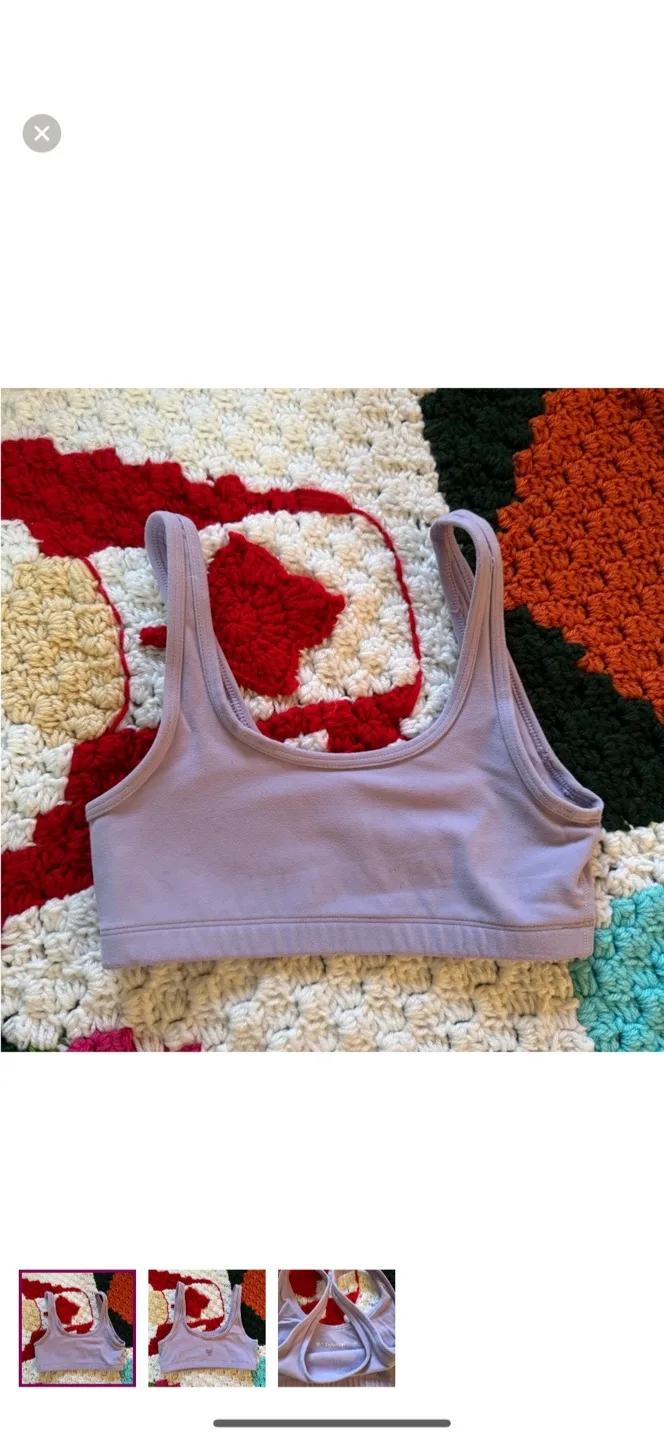 TnAction 2XS Lilac Sports Bra thumbnail