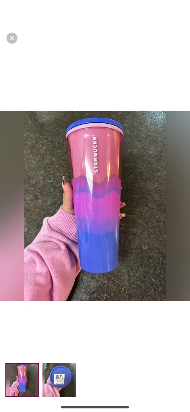 Starbucks 24oz Tumbler - Pink & Blue thumbnail