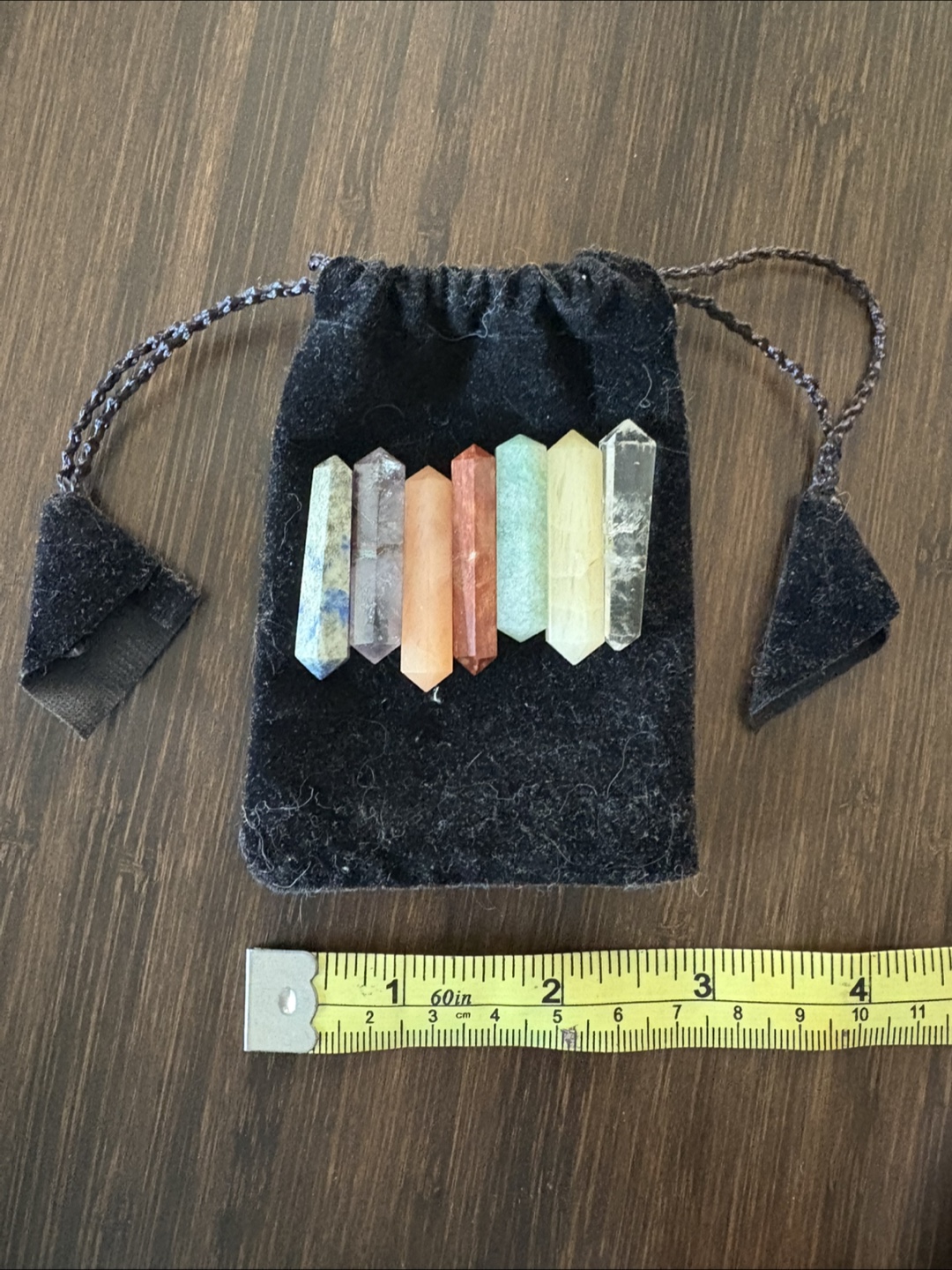 Chakra Crystal Set with Black Velvet Bag - photo 2