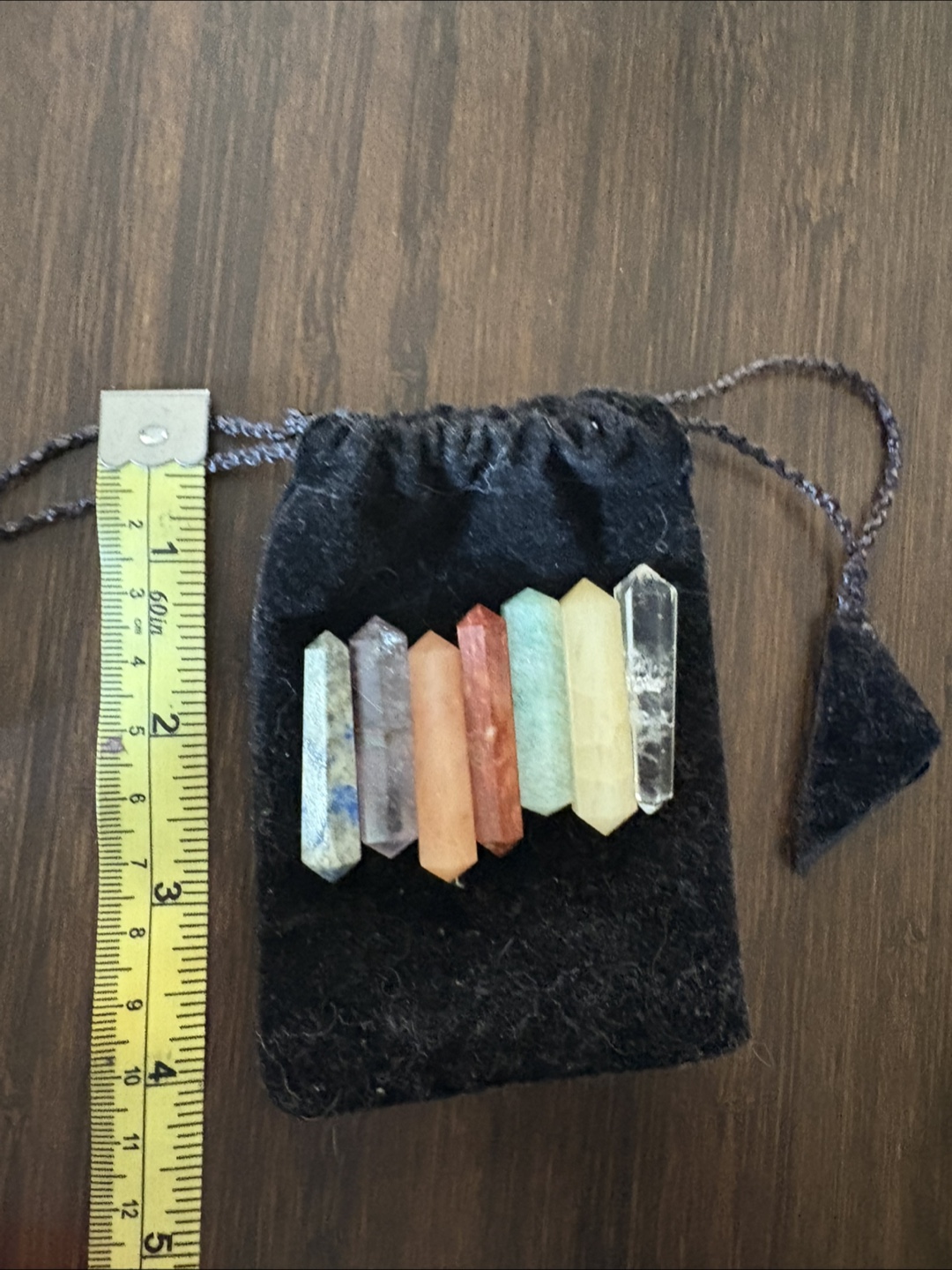 Chakra Crystal Set with Black Velvet Bag - photo 3