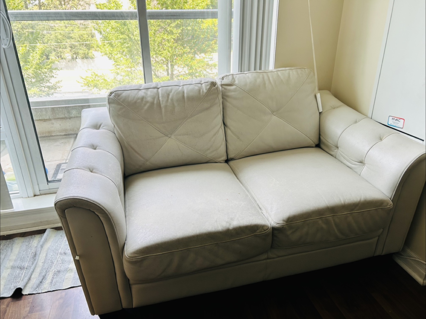 White Loveseat Sofa - photo 2