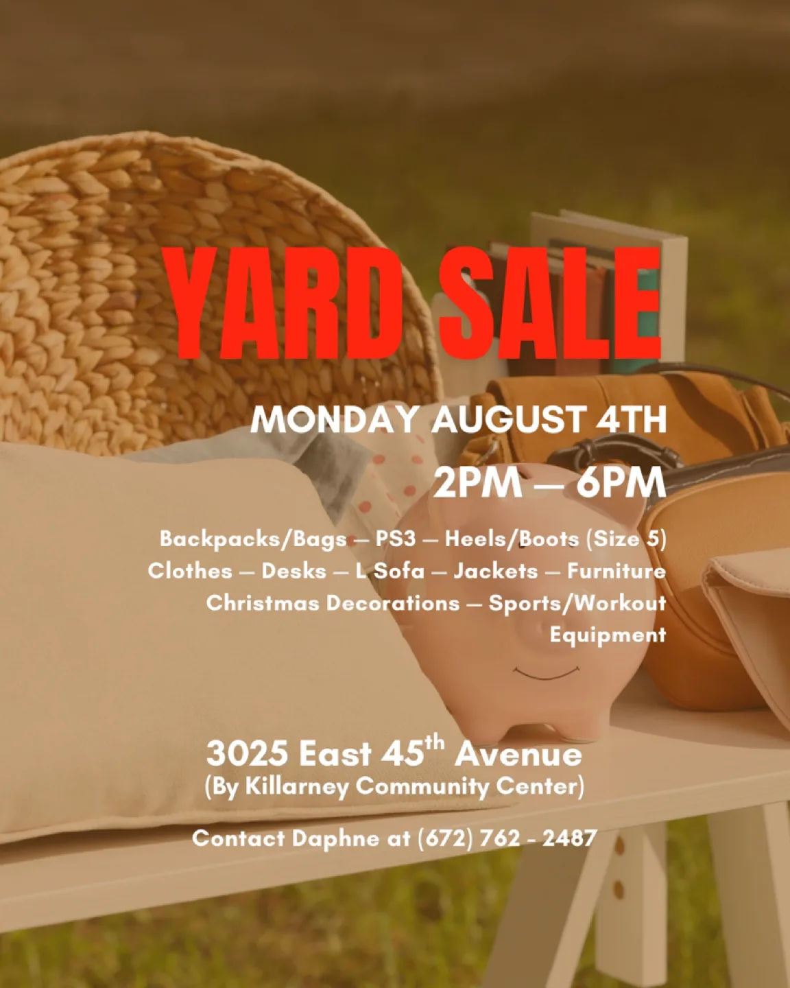 Yard Sale: Furniture, Clothes, Decor & More! thumbnail