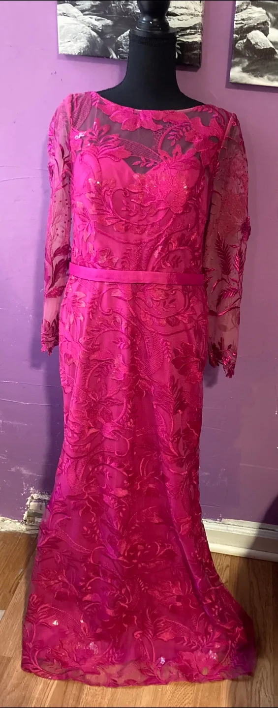 Elegant Pink Embellished Maxi Dress thumbnail
