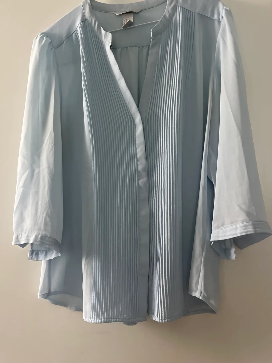 H&M Light Blue Blouse - Size 12 medium thumbnail