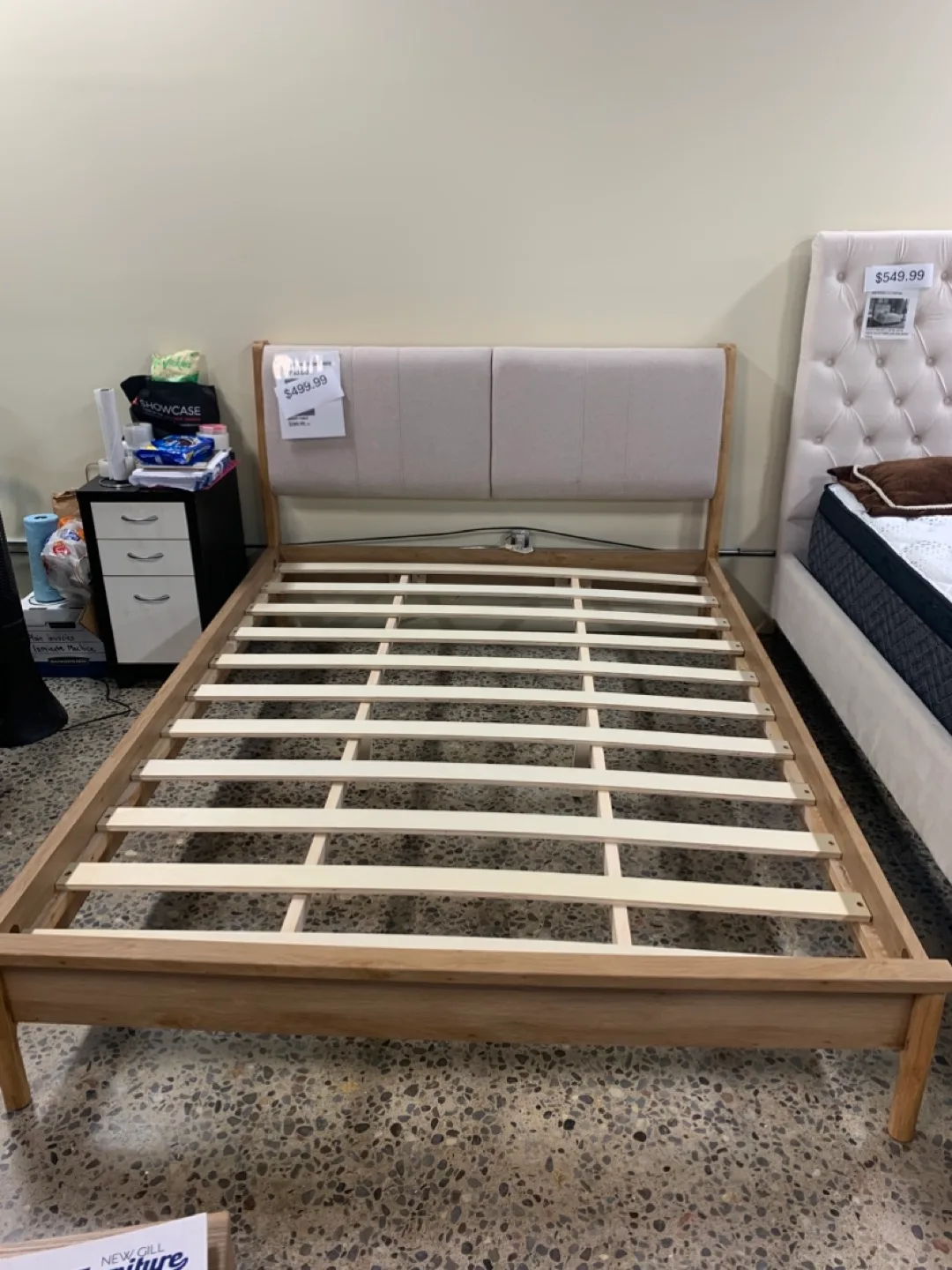 Wood Frame Bed with Headboard thumbnail
