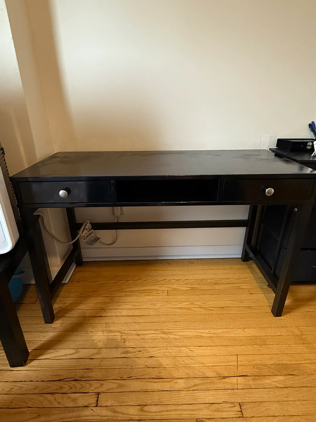Black Desk with Drawers