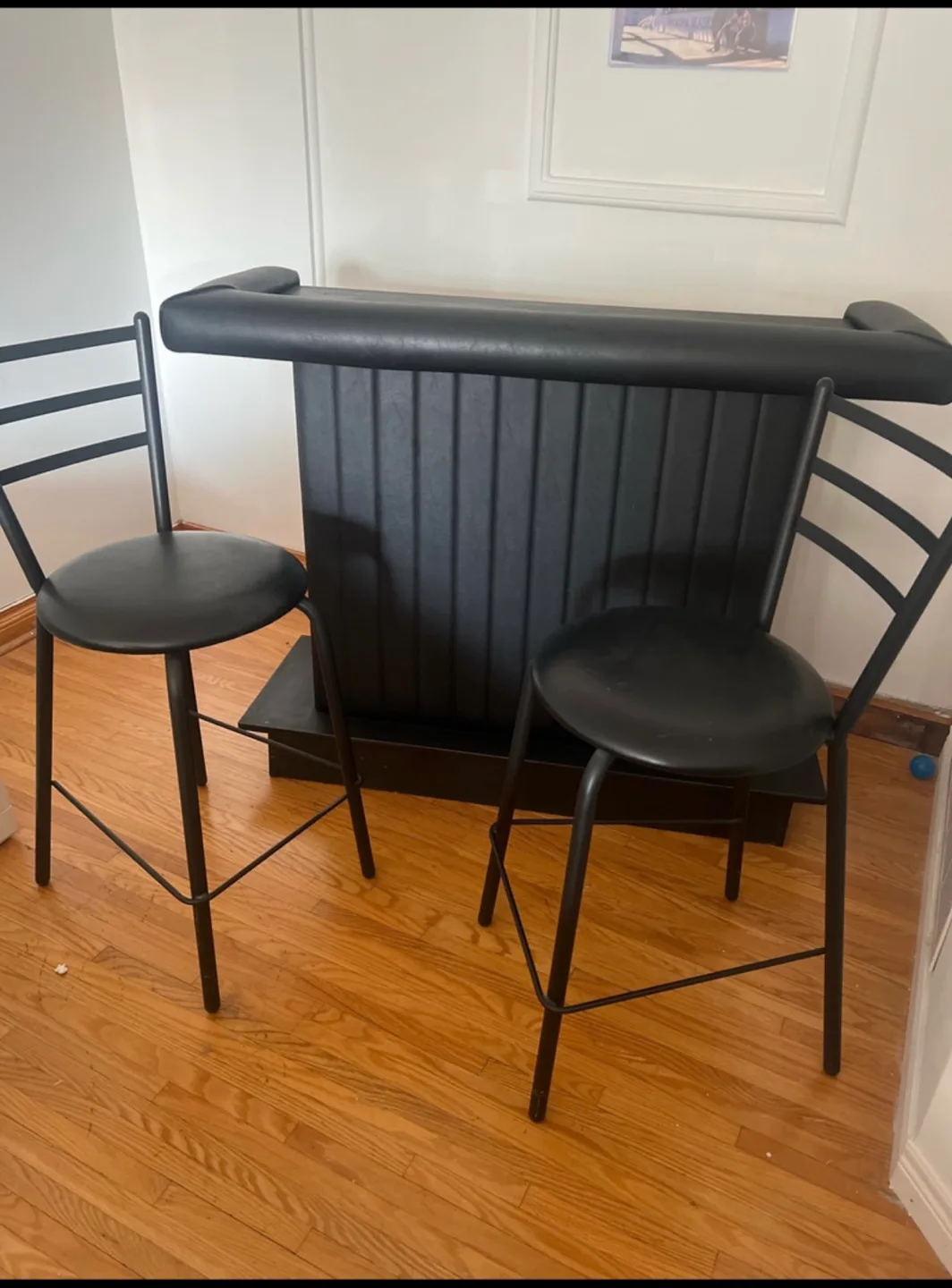 Black Bar with Two Stools thumbnail