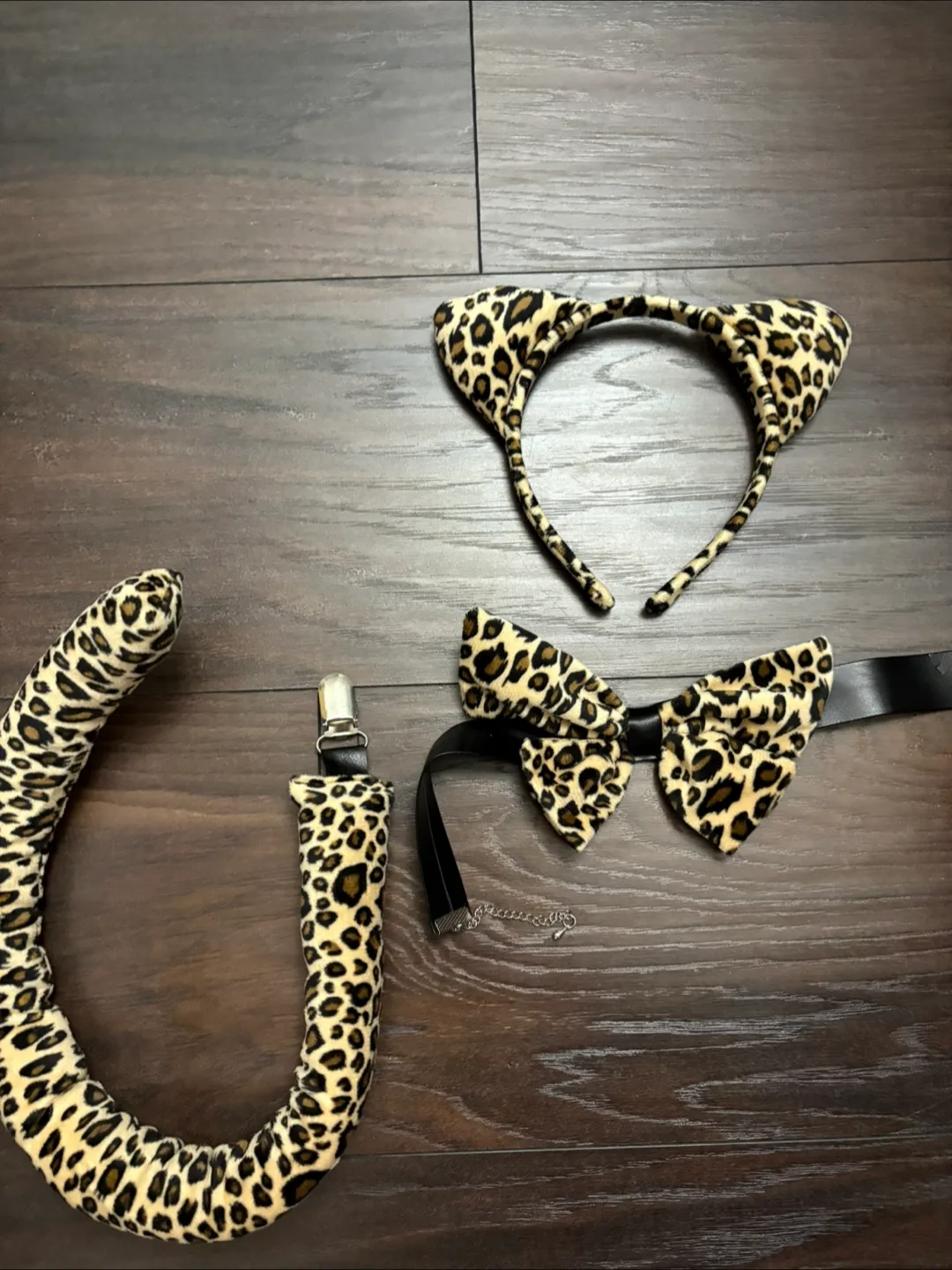 Leopard Costume Set - Ears, Tail, Bowtie thumbnail