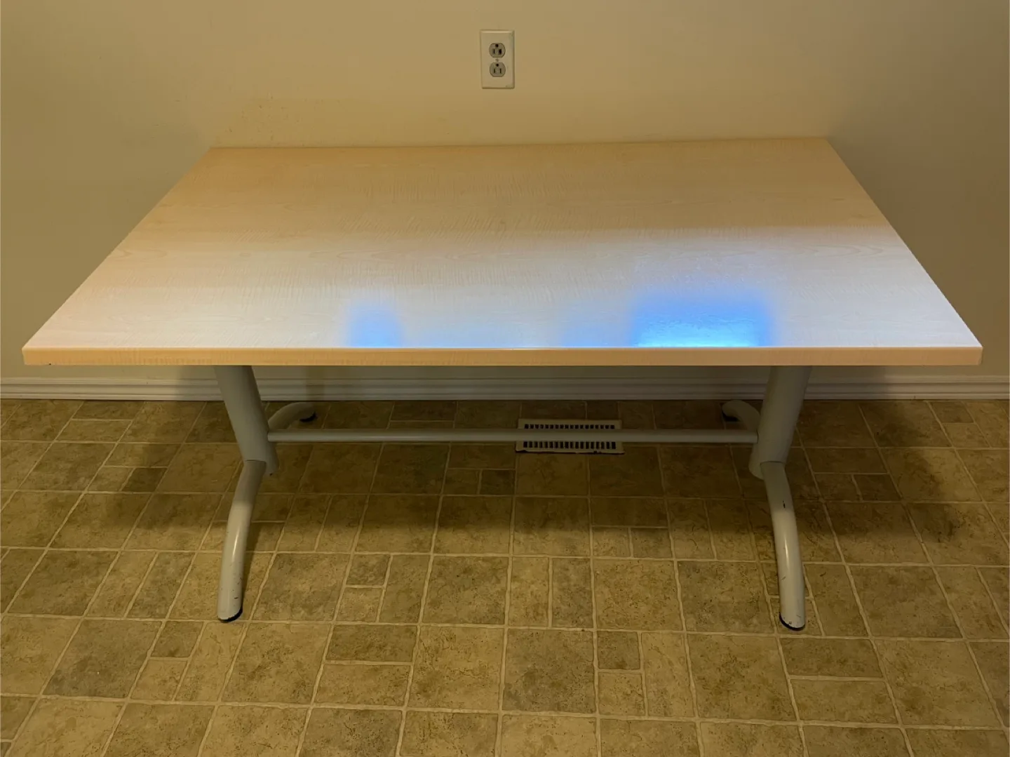 Office Desk - Light Wood Top, Grey Legs thumbnail