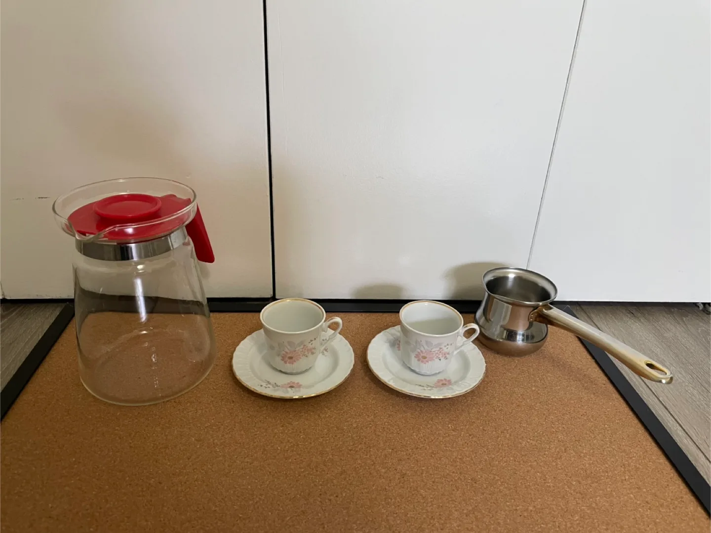 Tea set with pot, cups, and cezve thumbnail
